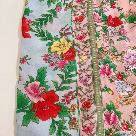 Tulle & Batiste Hosannah Culottes Floral Wide Leg Boho Ankle Pant Lotus M / L - Picture 13 of 16